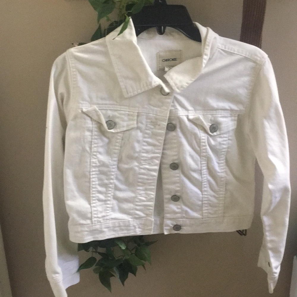 White jean jacket